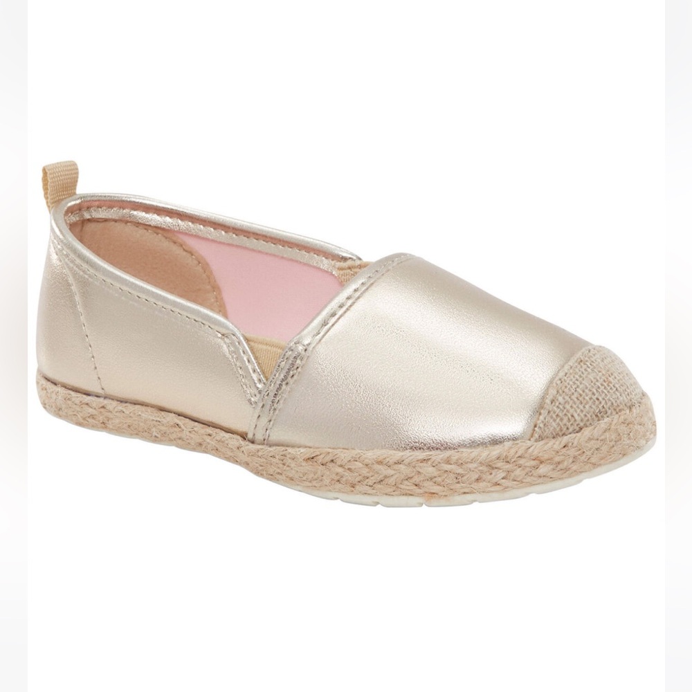 Osh Kosh  Bgosh  Gold Metallic Slip-On Espadrille Flats
